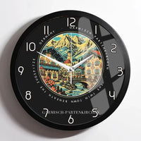 Thumbnail for GARMISCH-PARTENKIRCHEN - Badge - Wall Clock Framed - Black