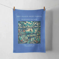 Thumbnail for VINTAGE G4407 - The Lagoon Night Fishing - Designed Towels design on blue