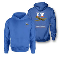 Thumbnail for IAR 80C design on blue double-side hoodie, double-side print