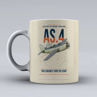 Thumbnail for Fairey Gannet AS.4 design on beige ceramic mug, double-side print