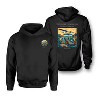 Thumbnail for VINTAGE G4446 - The Oyster Farm Rounds - Double-Side Hoodie design on black double side