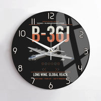 Thumbnail for B-36J Peacemaker design on black no frame wall clock