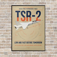 Thumbnail for BAC TSR-2 vertical canvas print - framed - beige background