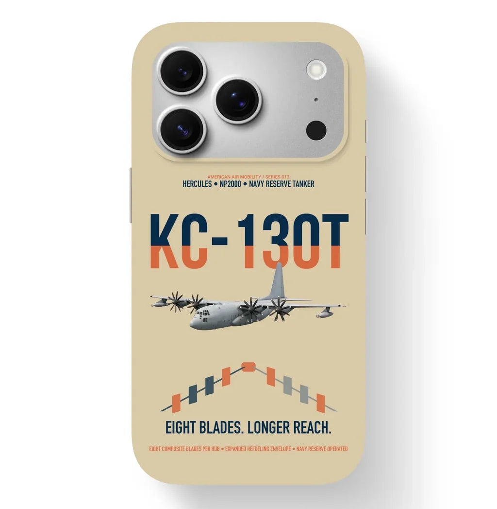 KC-130T NP2000 design on beige magsafe iphone case, for iPhone 17 Pro