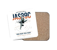 Thumbnail for Saab JAS 39C Gripen design on white 1 piece coaster