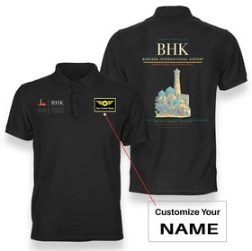 Bukhara International Airport (BHK) Premium Polo T-Shirts