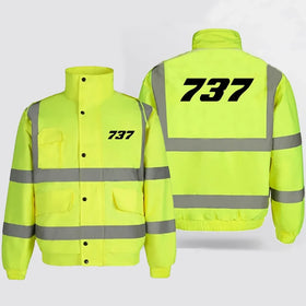 Boeing 737 Flat Text Reflective Winter Jackets
