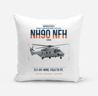 Thumbnail for NHIndustries NH90 NFH Caïman design on white pillow