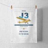 Thumbnail for Piper J-3 Cub design on white towel