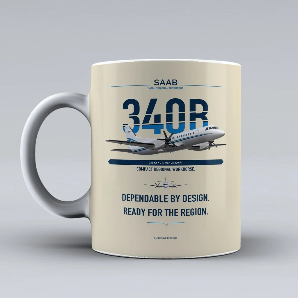 340B Mug design on beige saab