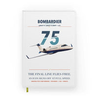 Thumbnail for Bombardier Learjet 75 Liberty design on white notebook
