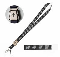 Thumbnail for Boeing 737+Text & CFM LEAP-1 Engine seat belt lanyard - black