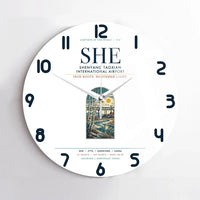 Thumbnail for Shenyang Taoxian International Airport (SHE) design on white no frame wall clock