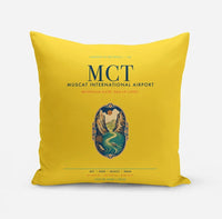 Thumbnail for Muscat International Airport (MCT) design on yellow pillow