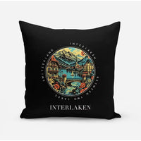Thumbnail for INTERLAKEN - Badge - Pillow - Black