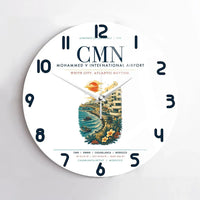 Thumbnail for Casablanca Mohammed V International Airport (CMN) design on white no frame wall clock