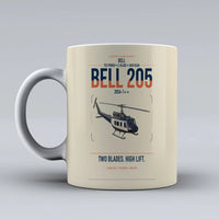 Thumbnail for Bell 205A-1++ design on beige ceramic mug, double-side print