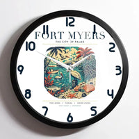 Thumbnail for FORT MYERS - Poster - Wall Clock Framed - White