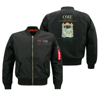 Thumbnail for Nome Airport (OME) design on black bomber jacket