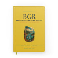 Thumbnail for Bangor International Airport (BGR) design on yellow notebook
