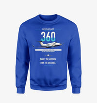 Thumbnail for Beechcraft King Air 360 design on blue sweatshirt