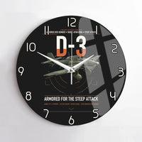 Thumbnail for Junkers Ju 87D-3 design on black no frame wall clock