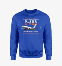 Thumbnail for C-40A Clipper Fleet Logistics Ready design on blue sweatshirt