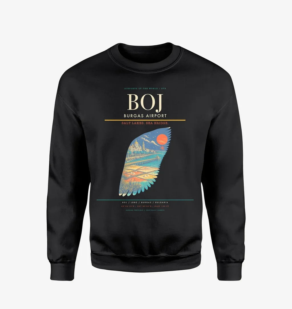 Burgas Airport BOJ Sweatshirt - Black
