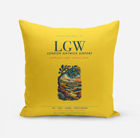 Thumbnail for London Gatwick Airport (LGW) design on yellow pillow