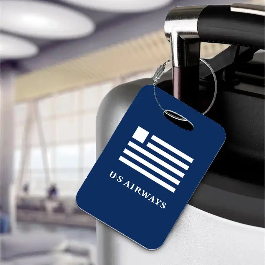 Acrylic luggage tag with US Airways design — view 2.