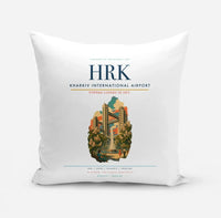 Thumbnail for Kharkiv International Airport (HRK) design on white pillow
