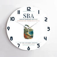 Thumbnail for Santa Barbara Airport (SBA) design on white no frame wall clock