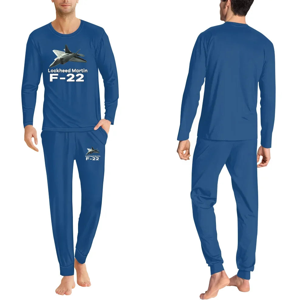 The Fighter Jet 22 Silhouette men pajamas - Blue