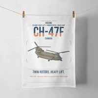 Thumbnail for Boeing CH-47F Chinook design on white towel