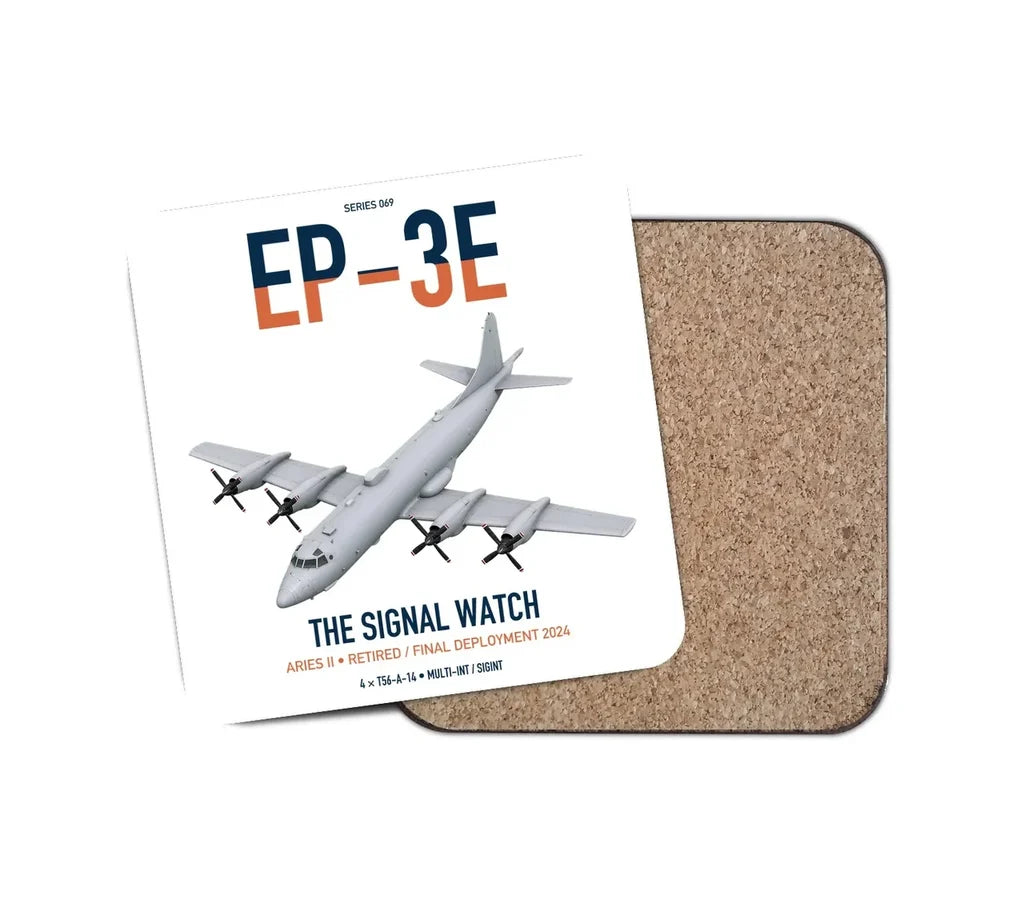 EP-3E ARIES II design on white 1 piece coaster