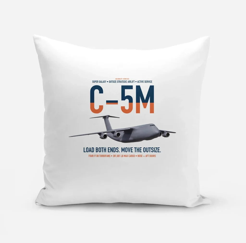 C-5M Super Galaxy design on white pillow