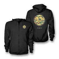 Thumbnail for PAROS - Badge - Zipped Hoodie - Black