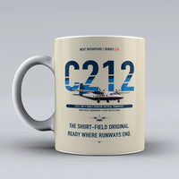 Thumbnail for C-212-100 Aviocar Mug design on beige casa