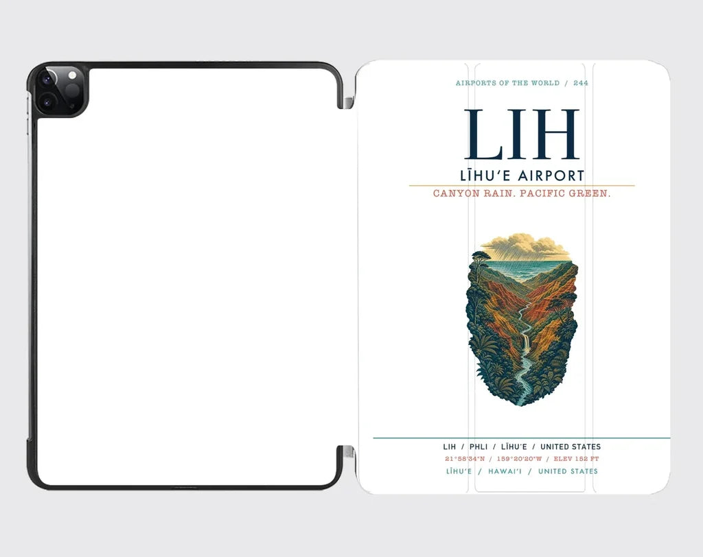 Līhuʻe Airport (LIH) design on white ipad tablet case