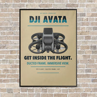 Thumbnail for DJI Avata vertical canvas print - framed - beige background