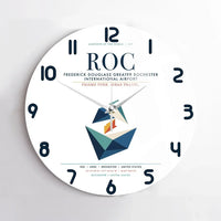 Thumbnail for Frederick Douglass Greater Rochester International Airport (ROC) design on white no frame wall clock
