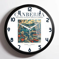 Thumbnail for CANBERRA - Poster - Wall Clock Framed - White