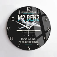 Thumbnail for Cessna Citation M2 Gen2 design on black no frame wall clock