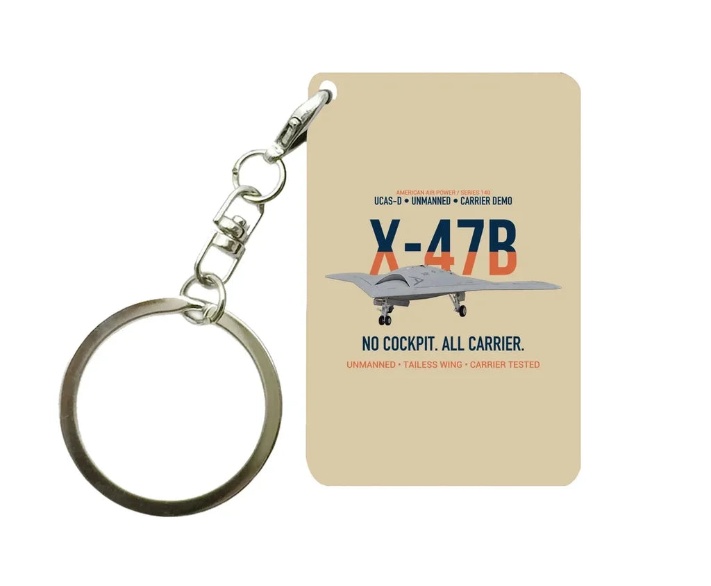X-47B UCAS-D Key Chain design on beige key chain