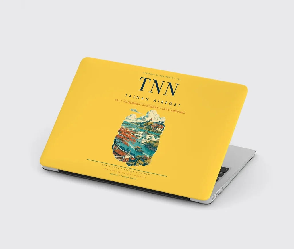 Tainan Airport (TNN) design on yellow MacBook case