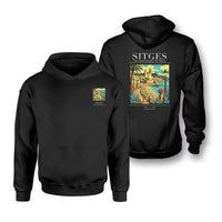 Thumbnail for SITGES - Poster - Double-Side Hoodie - Black