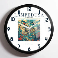 Thumbnail for LAMPEDUSA - Poster - Wall Clock Framed - White