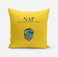 Thumbnail for Naples International Airport (NAP) design on yellow pillow