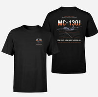 Thumbnail for MC-130J COMMANDO II design on black double-side t-shirt, double-side print