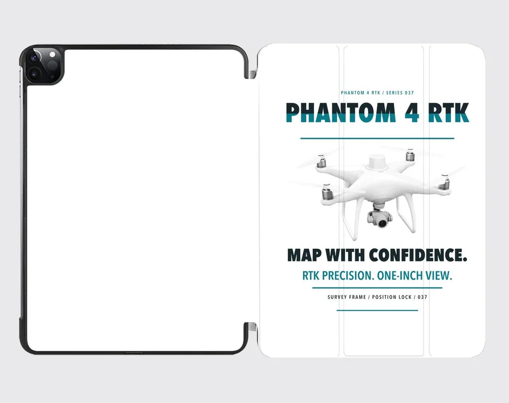DJI Phantom 4 RTK design on white ipad tablet case